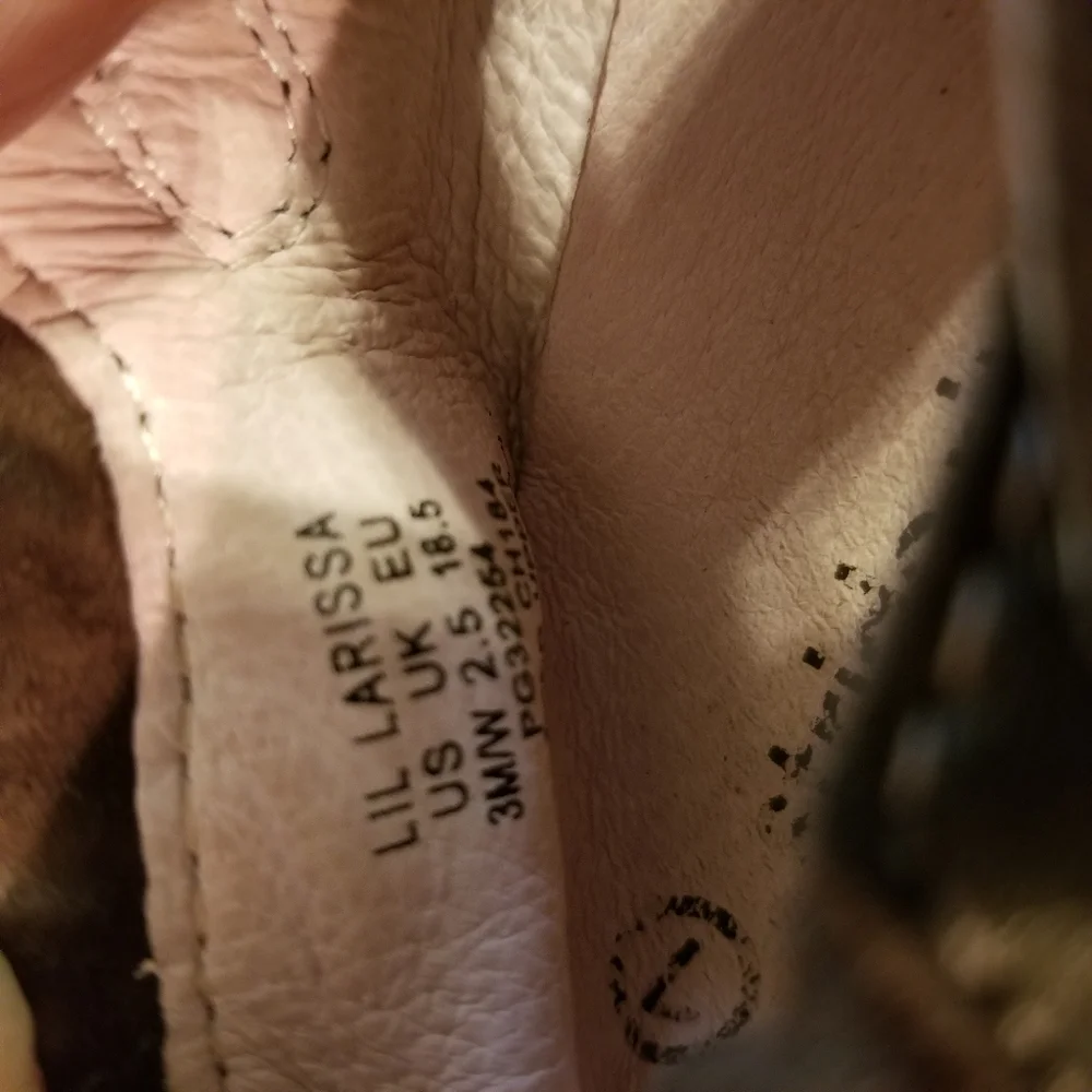Stride Rite First Walkers Brown Flower Shoes